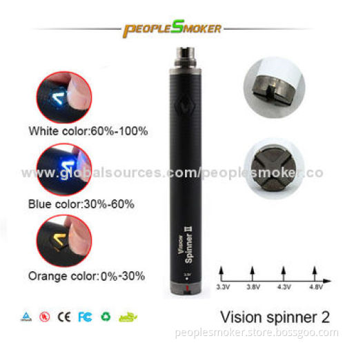 Newest original vision e cigarette battery 1,600mAh vision spinner II, variable voltage
